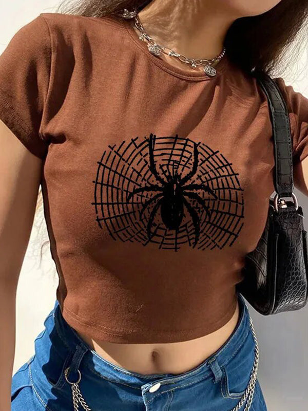 Spider Print Short Sleeve Tee