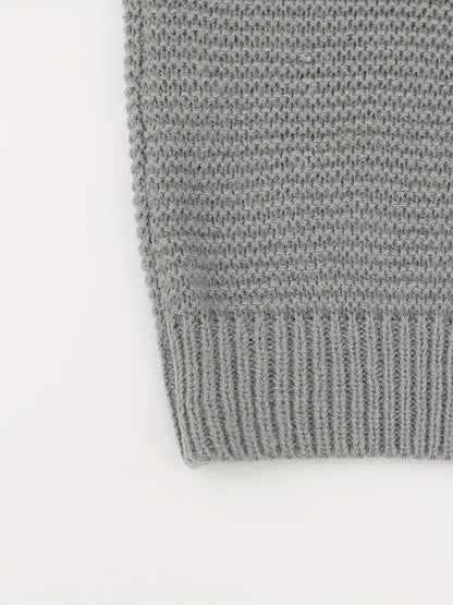 Women's Classic Long Gray Knit Cardigan | Ideal for Autumn/Winter