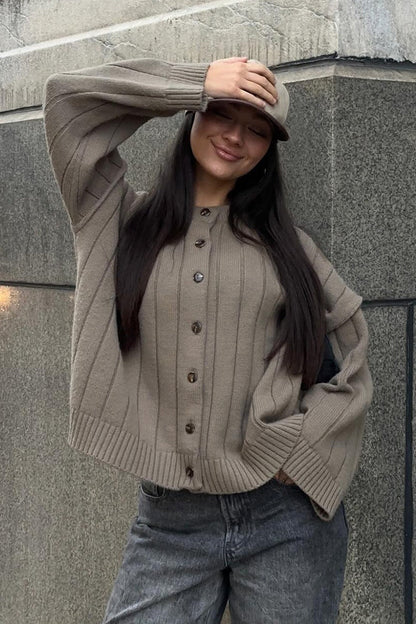 Soft Rib Relaxed Cardigan