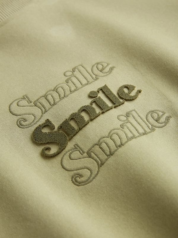 Smile Print Pull Over Oversized Hoodie