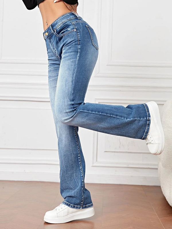 Light Washed High Waist Flare Jeans