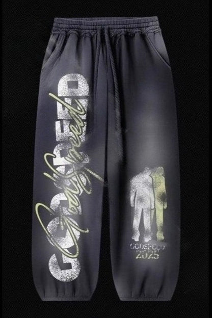 Dark Gothic Graphic Oversized Black Hoodie