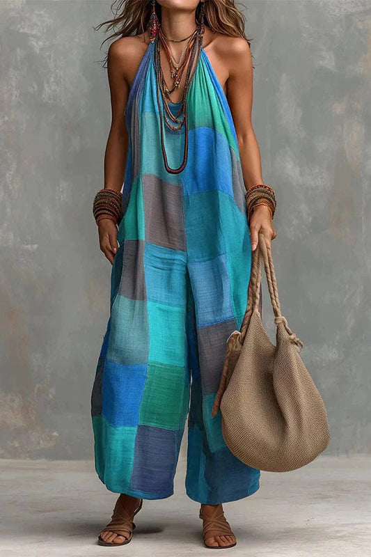 Maya Boho Chic Patchwork Jumpsuit