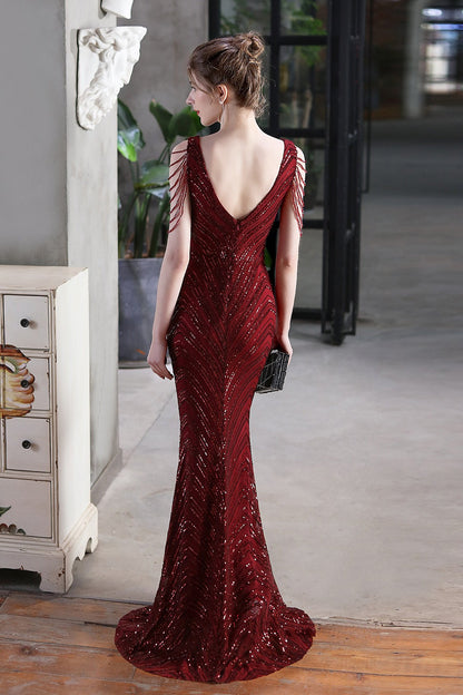 Elegant Sequin Mermaid Party Dress