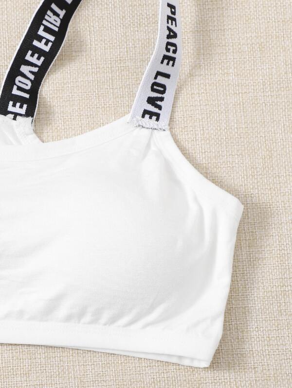 2pack Letter Strap Bralette for Women