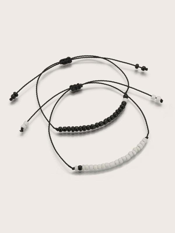2pcs Friendship Beaded String Bracelet for Women