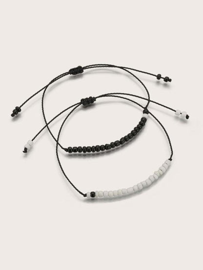 2pcs Friendship Beaded String Bracelet for Women