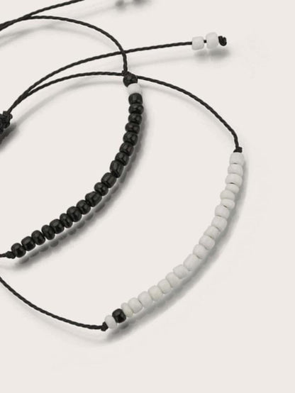 2pcs Friendship Beaded String Bracelet for Women