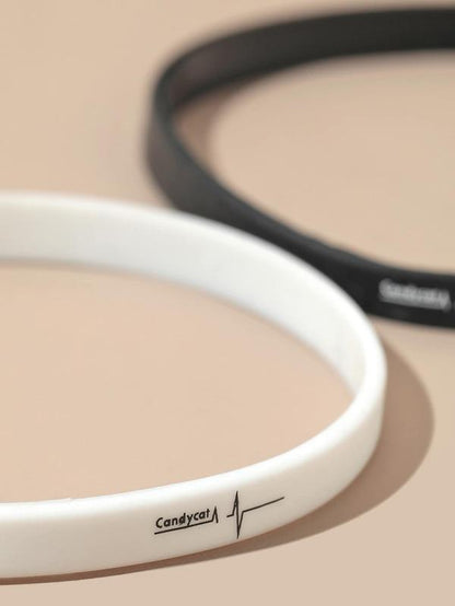 2pcs Letter Graphic Bracelet for Women