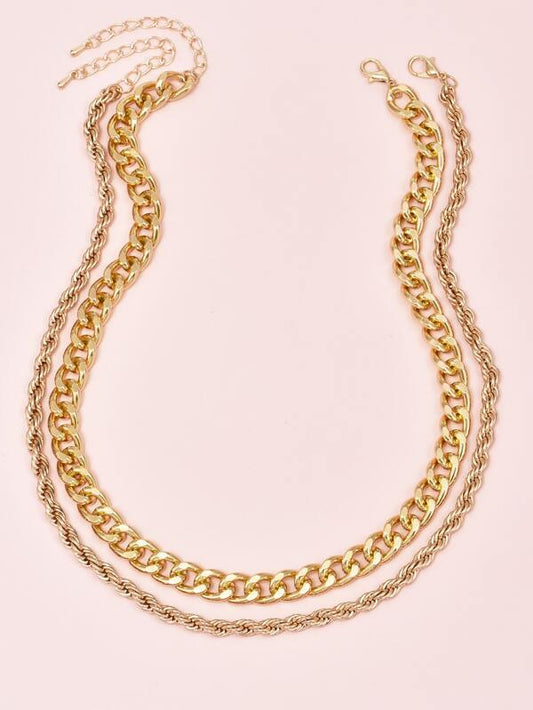 2pcs Simple Chain Necklace for Women
