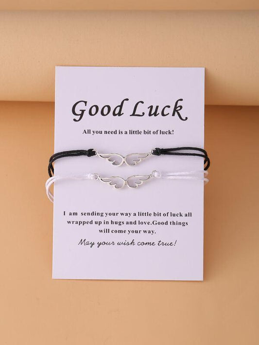 2pcs Wing Decor Bracelet for Women
