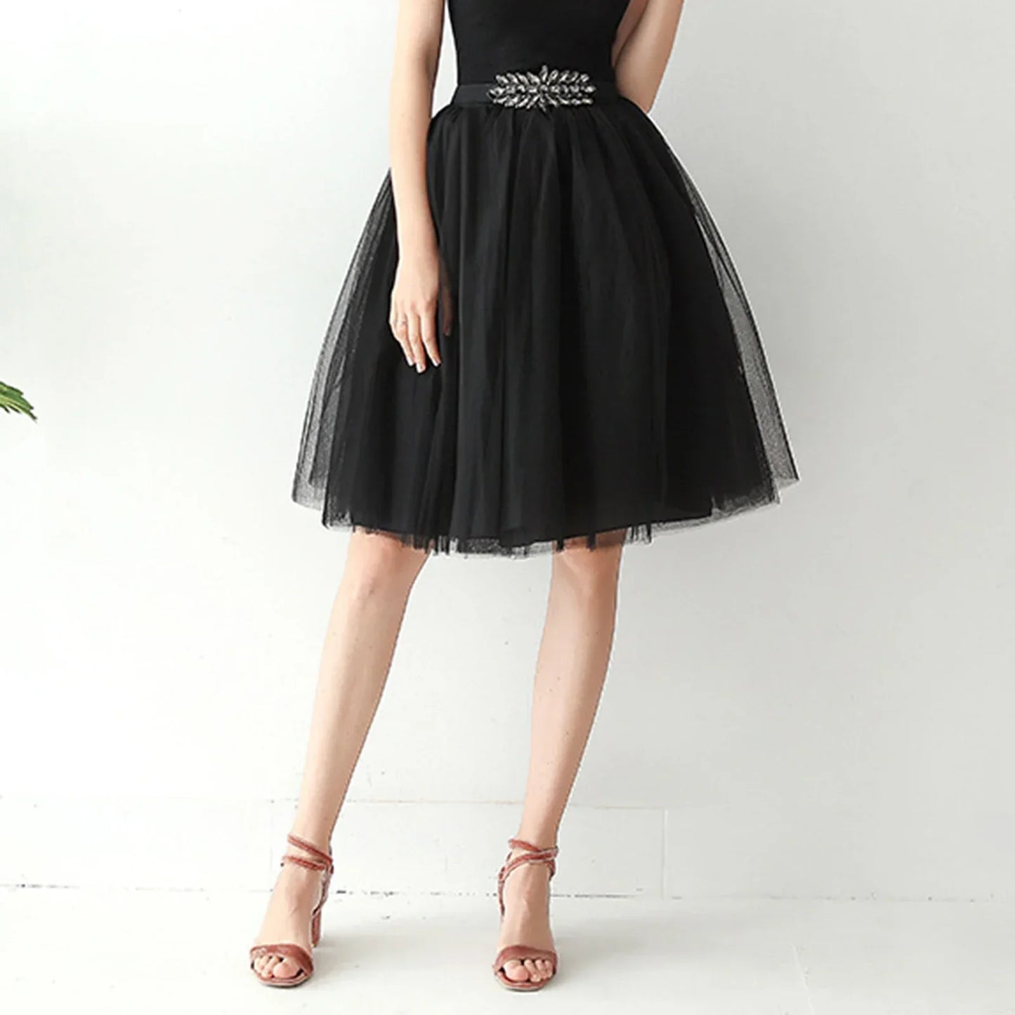 2025 Women Denim Workwear Skirt Draw Pleat Casual Fashion Elastic Waist Skirt