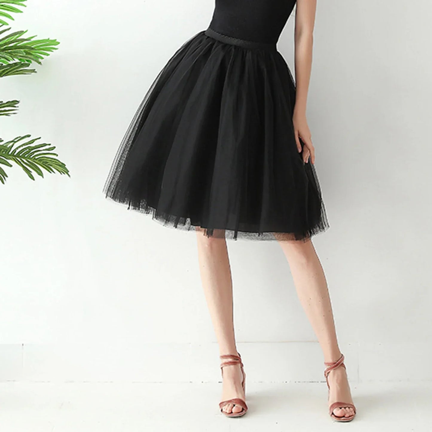 2025 Women Denim Workwear Skirt Draw Pleat Casual Fashion Elastic Waist Skirt