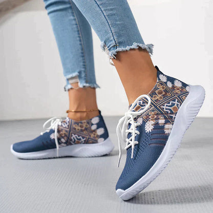 Women’s Stylish Floral Print Mesh Sneakers | Ideal for All Seasons