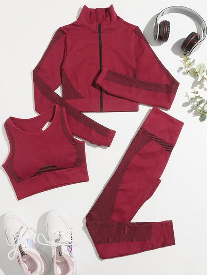 3 Pack Stripe Print Sports Set for Women