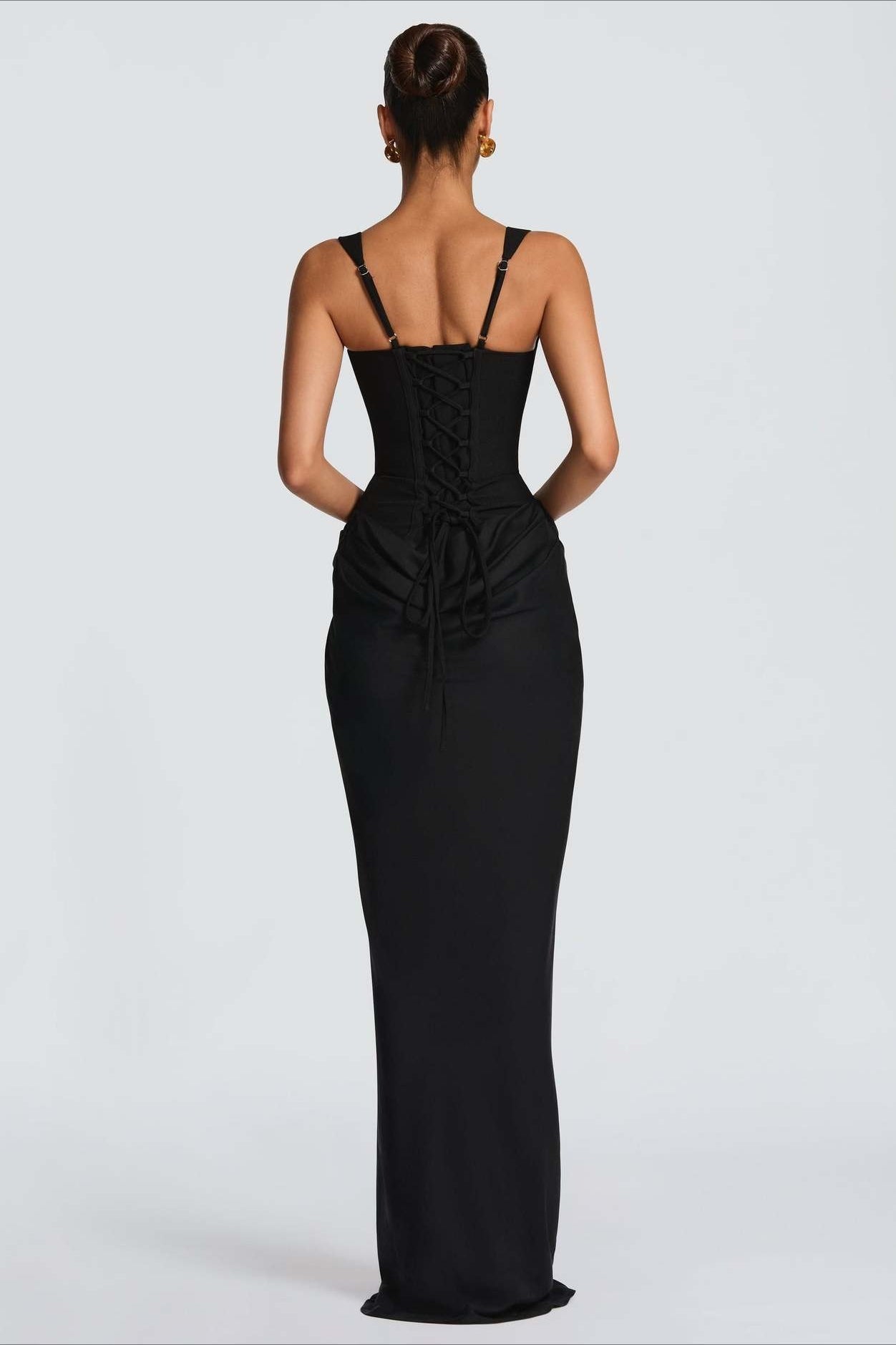 Sexy Slim Cami Solid Tie Back Reception Dress