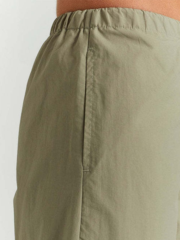 Stretchy Waist Bound Feet Cargo Pants