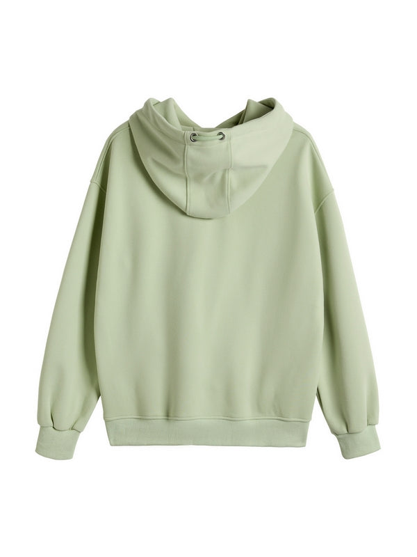 Letter Print Drawstring Eyelet Decor Pocket Oversized Hoodie