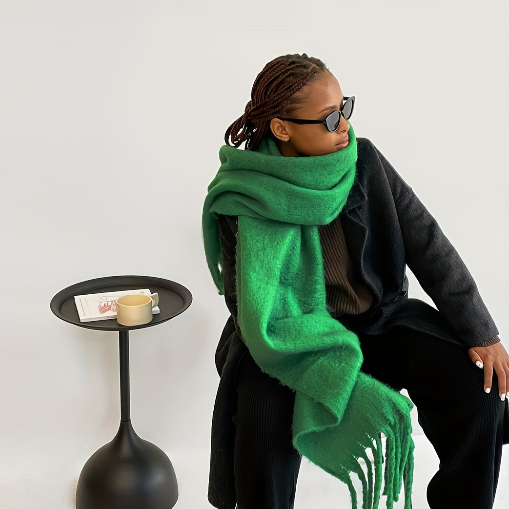 Solid Color Mohair Scarf