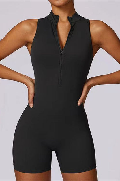 Buttery Soft Backless Zipper Butt Lifting Cutout Jumpsuit