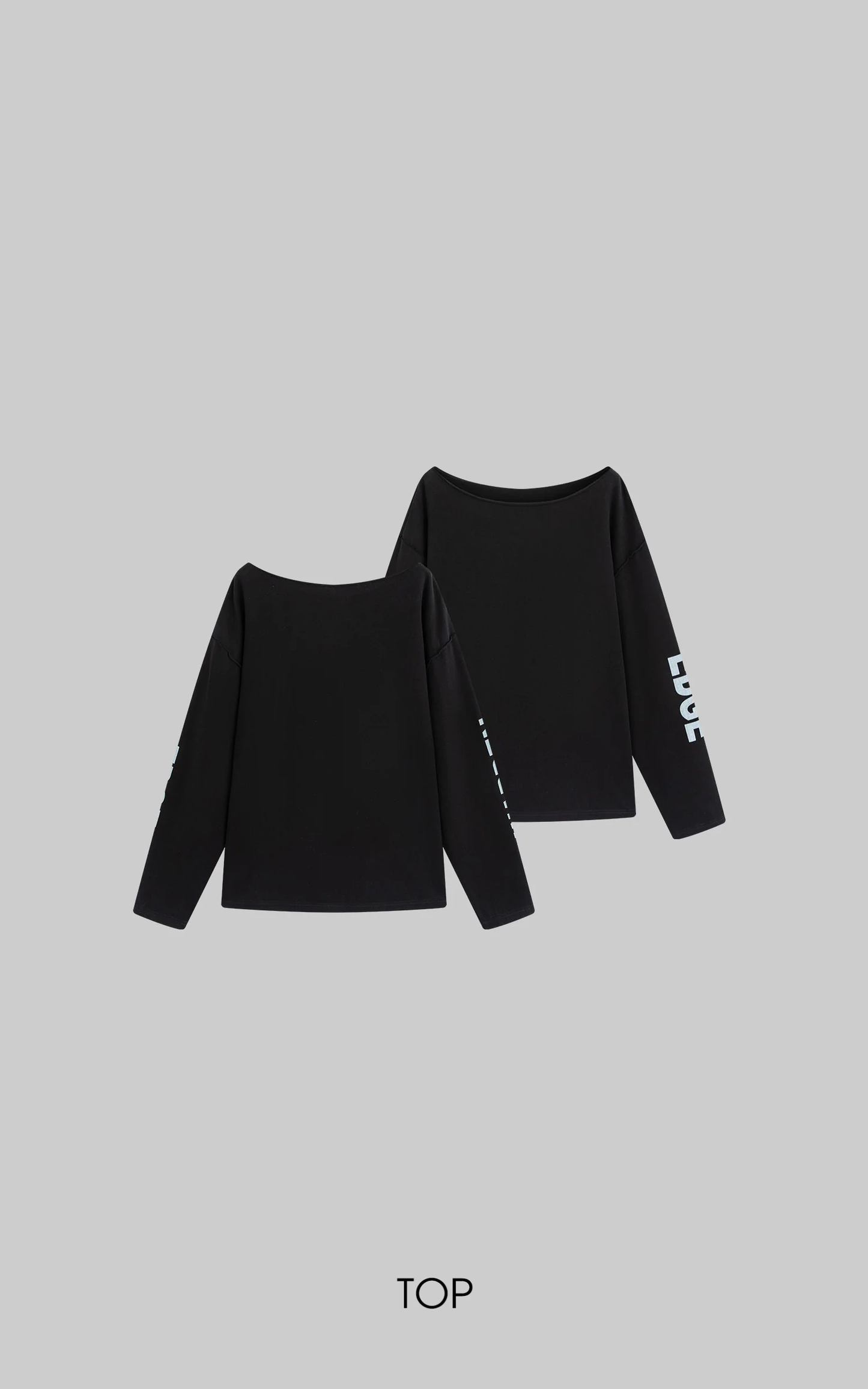 Asymmetrical Off-Shoulder Long Sleeve Top