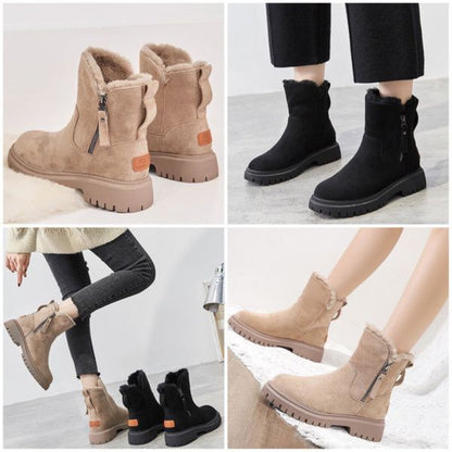 Suede Flat Ankle Boots with Zipper for Women | Great for Casual Days