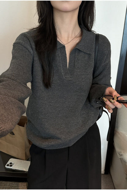 Slouchy Polo Style Sweater