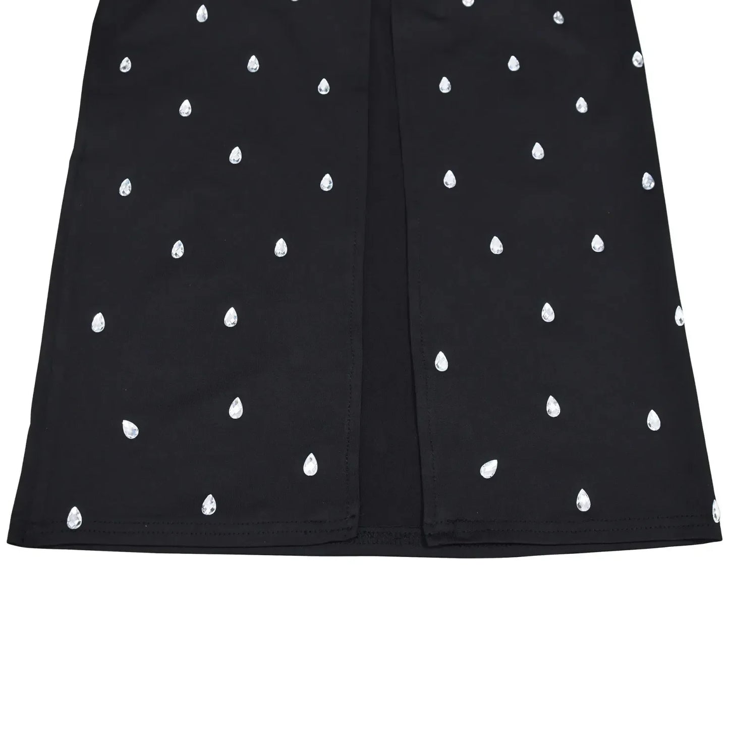 Rhinestone U-Neck Sleeveless Hip Dress