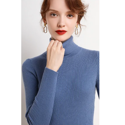 Jersey informal de manga larga y corte ajustado para mujer | Ideal para otoño/invierno