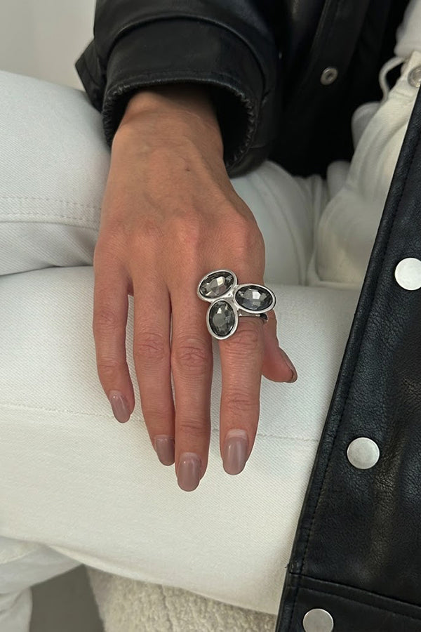 Geometric Square Metal-style Ring