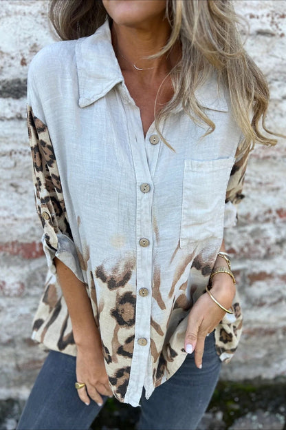 Loose Comfortable Leopard Print Blouse