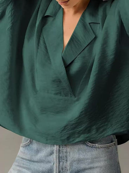 Short-sleeved Collared Casual Loose T-shirt