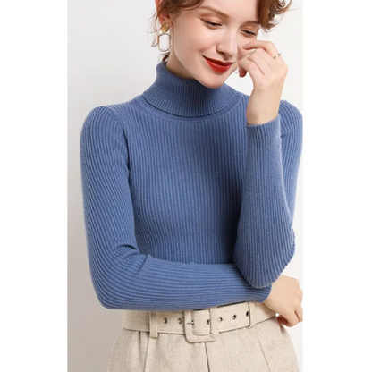 Jersey informal de manga larga y corte ajustado para mujer | Ideal para otoño/invierno