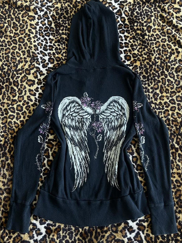 Retro Print Oversized Hoodie