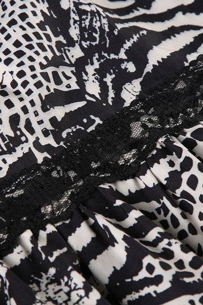 Vintage Flowy Tiered Maxi Skirt