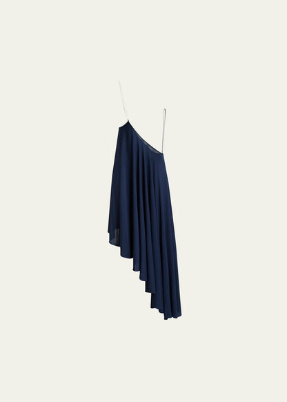 Asymmetric Chain Strap Full Length Skirt