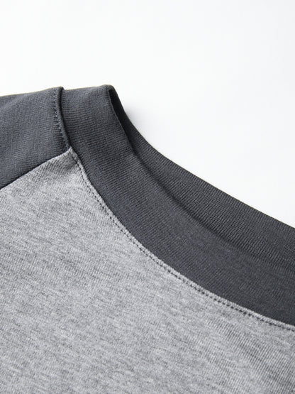 Raglan Sleeve Rib Crop Top