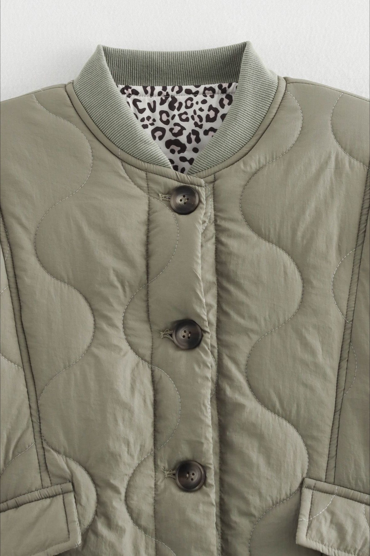 Army Green Relaxed Cotton Coat