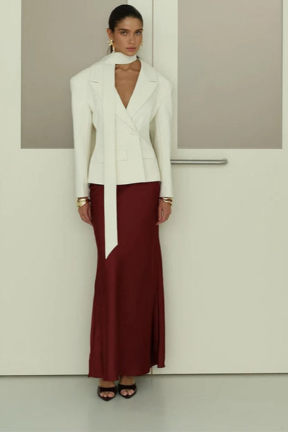 Single Button Lapel Blazer