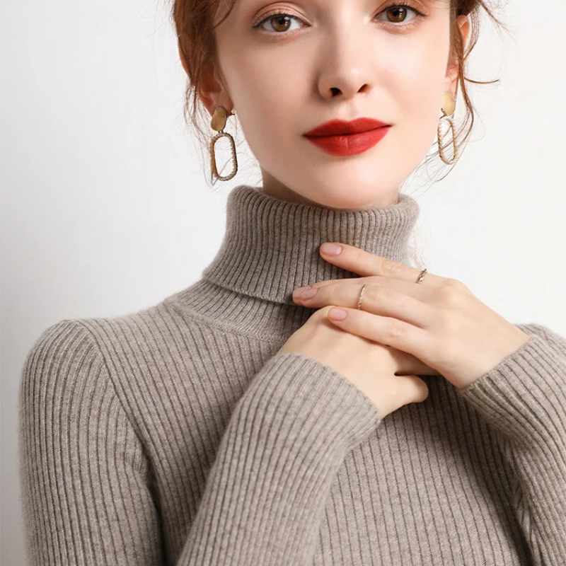 Jersey informal de manga larga y corte ajustado para mujer | Ideal para otoño/invierno