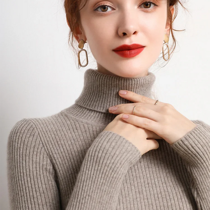 Jersey informal de manga larga y corte ajustado para mujer | Ideal para otoño/invierno