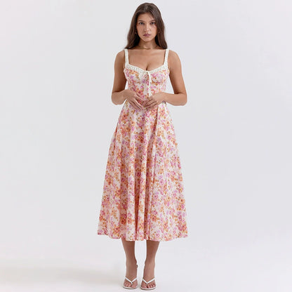 light jade print bustier sundress