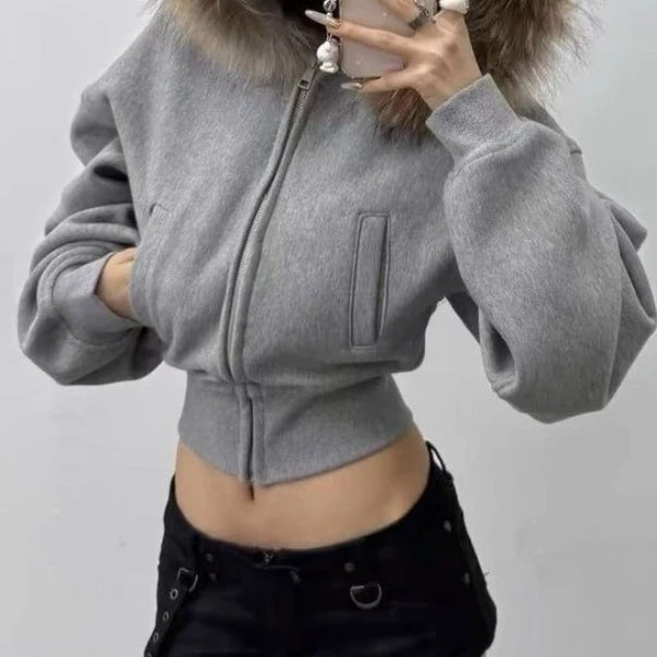 Faux Fur Hooded Jacket