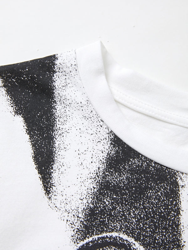 Cat Print Short Sleeve Tee
