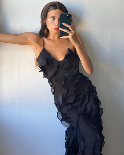 Aliza | Ruffled Maxi Dress