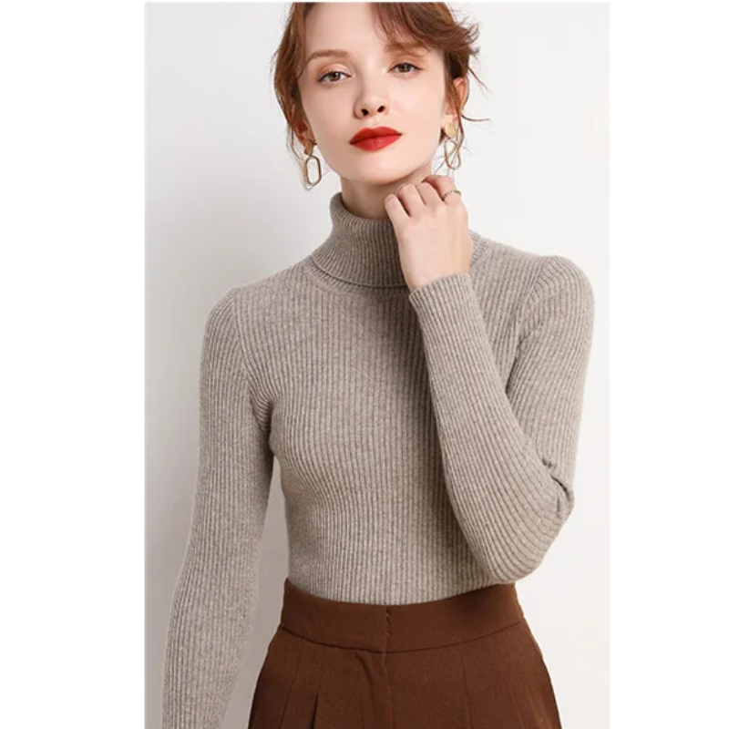 Jersey informal de manga larga y corte ajustado para mujer | Ideal para otoño/invierno