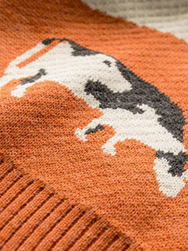 Cow Print Oversized Sweaters