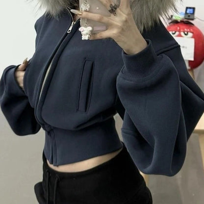 Faux Fur Hooded Jacket