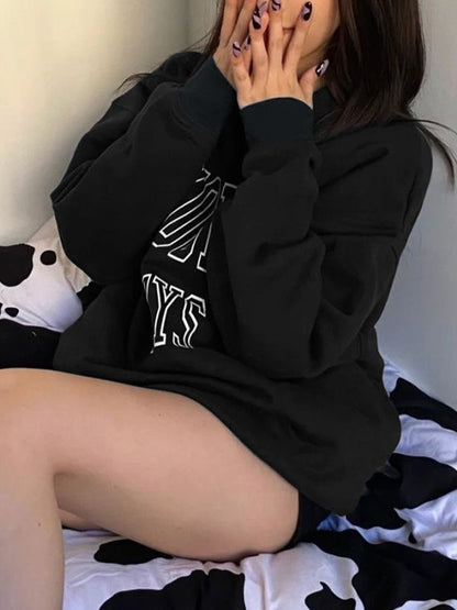American Vintage Style Letter Print Sweatshirt