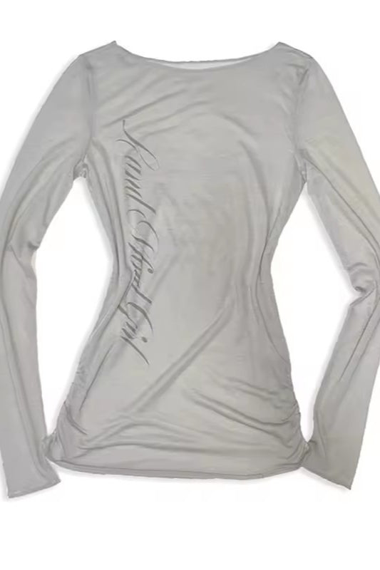 Gothic Punk Versatile Slim Long Sleeve Knit Top